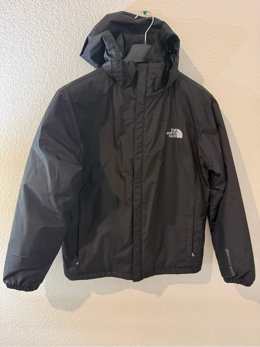 The North Face Men's Black Hooded Rain Jacket S size